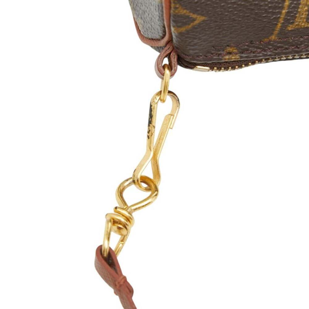 LOUIS VUITTON Authentic Brown Monogram Leather Papillon Pouch - Picture 7 of 9